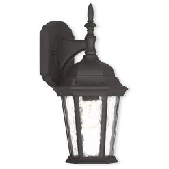 Hamilton 1 Light Textured Black Outdoor Wall Sconce by Livex Lighting