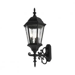 Hamilton 3 Light Textured Black Outdoor Wall Sconce by Livex Lighting -Livex Lighting shop textured black livex lighting outdoor sconces 75467 14 1f 1000