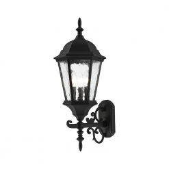Hamilton 3 Light Textured Black Outdoor Wall Sconce by Livex Lighting -Livex Lighting shop textured black livex lighting outdoor sconces 75467 14 4f 1000