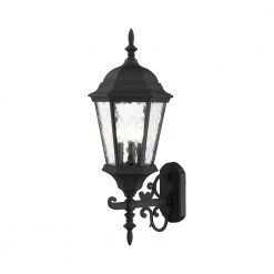 Hamilton 3 Light Textured Black Outdoor Wall Sconce by Livex Lighting