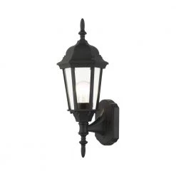 Hamilton 1 Light Textured Black Outdoor Wall Lantern by Livex Lighting