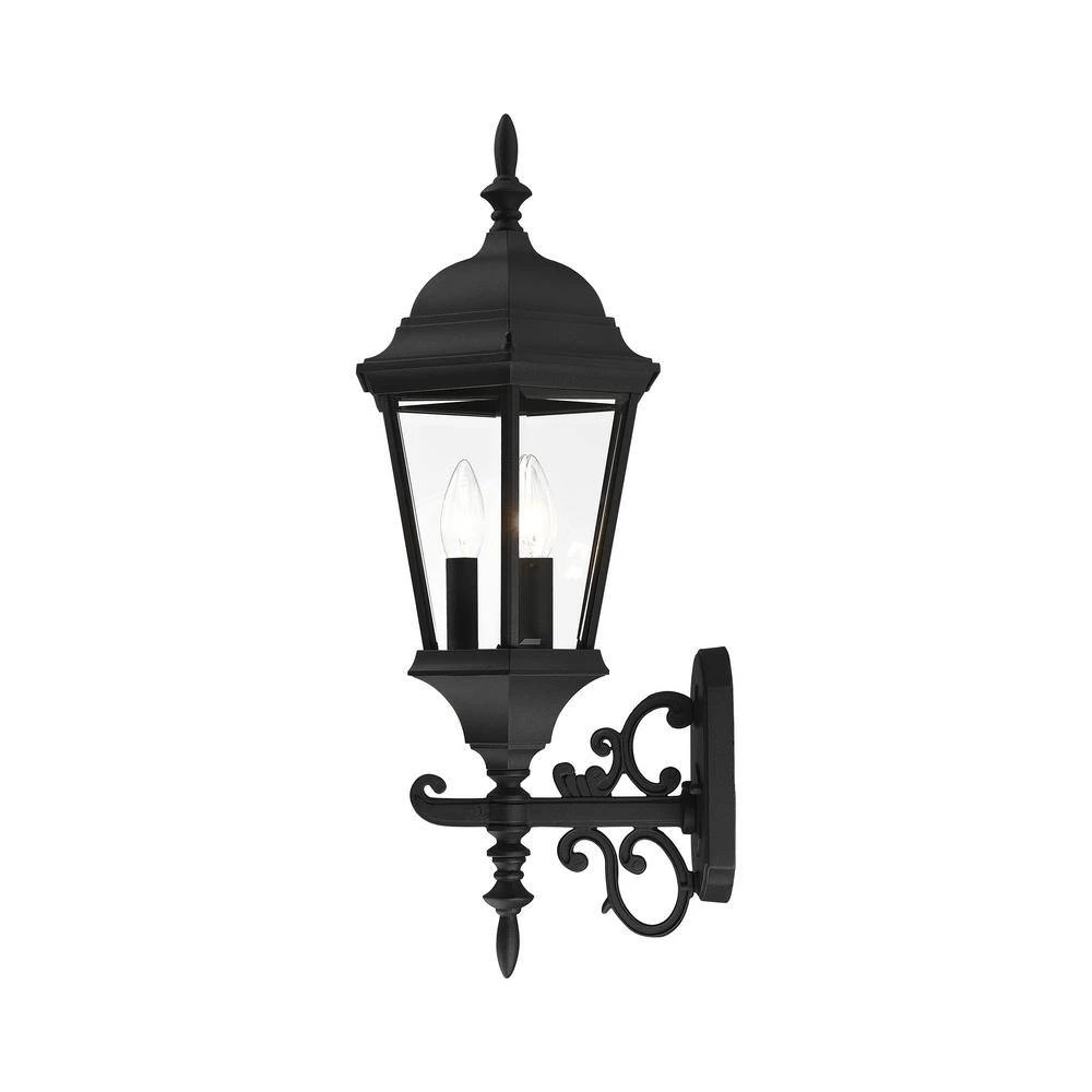 Hamilton 3 Light Textured Black Outdoor Wall Lantern by Livex Lighting 9 Hamilton 3 Light Textured Black Outdoor Wall Lantern by Livex Lighting - Image 9