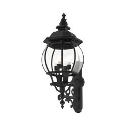 Frontenac 4 Light Textured Black Outdoor Wall Sconce by Livex Lighting -Livex Lighting shop textured black livex lighting outdoor sconces 7701 14 1f 1000