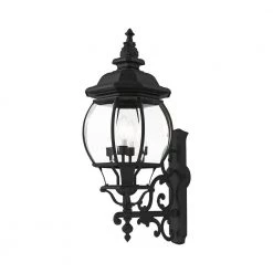 Frontenac 4 Light Textured Black Outdoor Wall Sconce by Livex Lighting -Livex Lighting shop textured black livex lighting outdoor sconces 7701 14 4f 1000