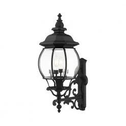 Frontenac 4 Light Textured Black Outdoor Wall Sconce by Livex Lighting
