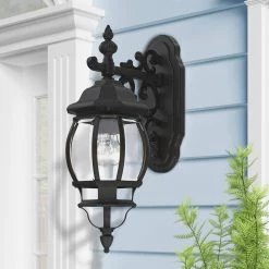 Frontenac 1 Light Textured Black Outdoor Wall Sconce by Livex Lighting -Livex Lighting shop textured black livex lighting outdoor sconces 7706 14 40 1000