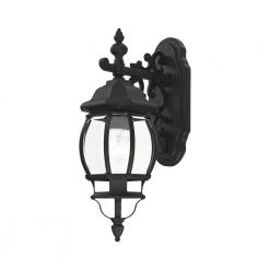 Frontenac 1 Light Textured Black Outdoor Wall Sconce by Livex Lighting