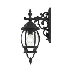 Frontenac 1 Light Textured Black Outdoor Wall Sconce by Livex Lighting -Livex Lighting shop textured black livex lighting outdoor sconces 7706 14 76 1000
