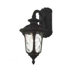 Oxford 1 Light Textured Black Outdoor Wall Sconce by Livex Lighting