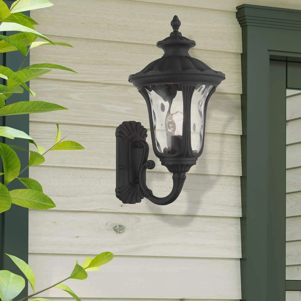 Oxford 1 Light Textured Black Outdoor Wall Sconce by Livex Lighting 3 Oxford 1 Light Textured Black Outdoor Wall Sconce by Livex Lighting - Image 3