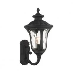 Oxford 1 Light Textured Black Outdoor Wall Sconce by Livex Lighting