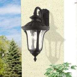 Oxford 1 Light Textured Black Outdoor Wall Sconce by Livex Lighting 13 Oxford 1 Light Textured Black Outdoor Wall Sconce by Livex Lighting -Livex Lighting shop textured black livex lighting outdoor sconces 7853 14 40 1000