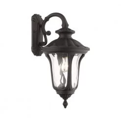 Oxford 1 Light Textured Black Outdoor Wall Sconce by Livex Lighting
