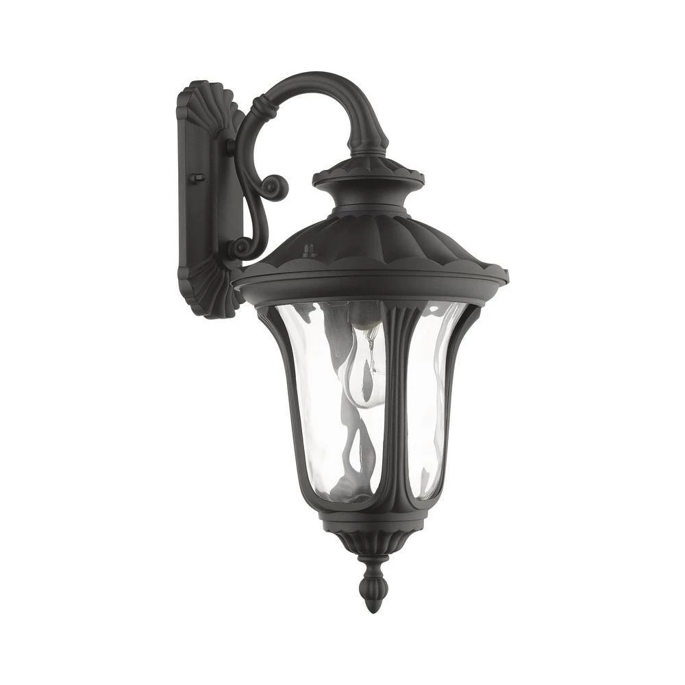 Oxford 1 Light Textured Black Outdoor Wall Sconce by Livex Lighting 4 Oxford 1 Light Textured Black Outdoor Wall Sconce by Livex Lighting - Image 4