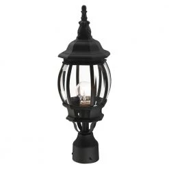 Frontenac 1 Light Textured Black Outdoor Post Top Lantern by Livex Lighting -Livex Lighting shop textured black livex lighting post lanterns 7522 14 44 1000