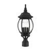 Frontenac 3 Light Textured Black Outdoor Post Top Lantern by Livex Lighting