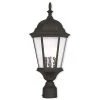 Hamilton 3 Light Textured Black Outdoor Post Top Lantern by Livex Lighting
