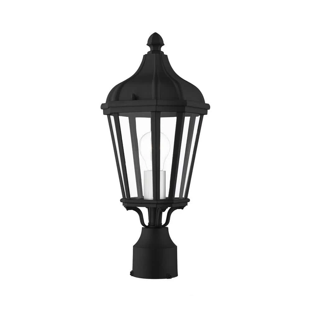 Morgan 1 Light Textured Black Outdoor Post Top Lantern by Livex Lighting 5 Morgan 1 Light Textured Black Outdoor Post Top Lantern by Livex Lighting - Image 5