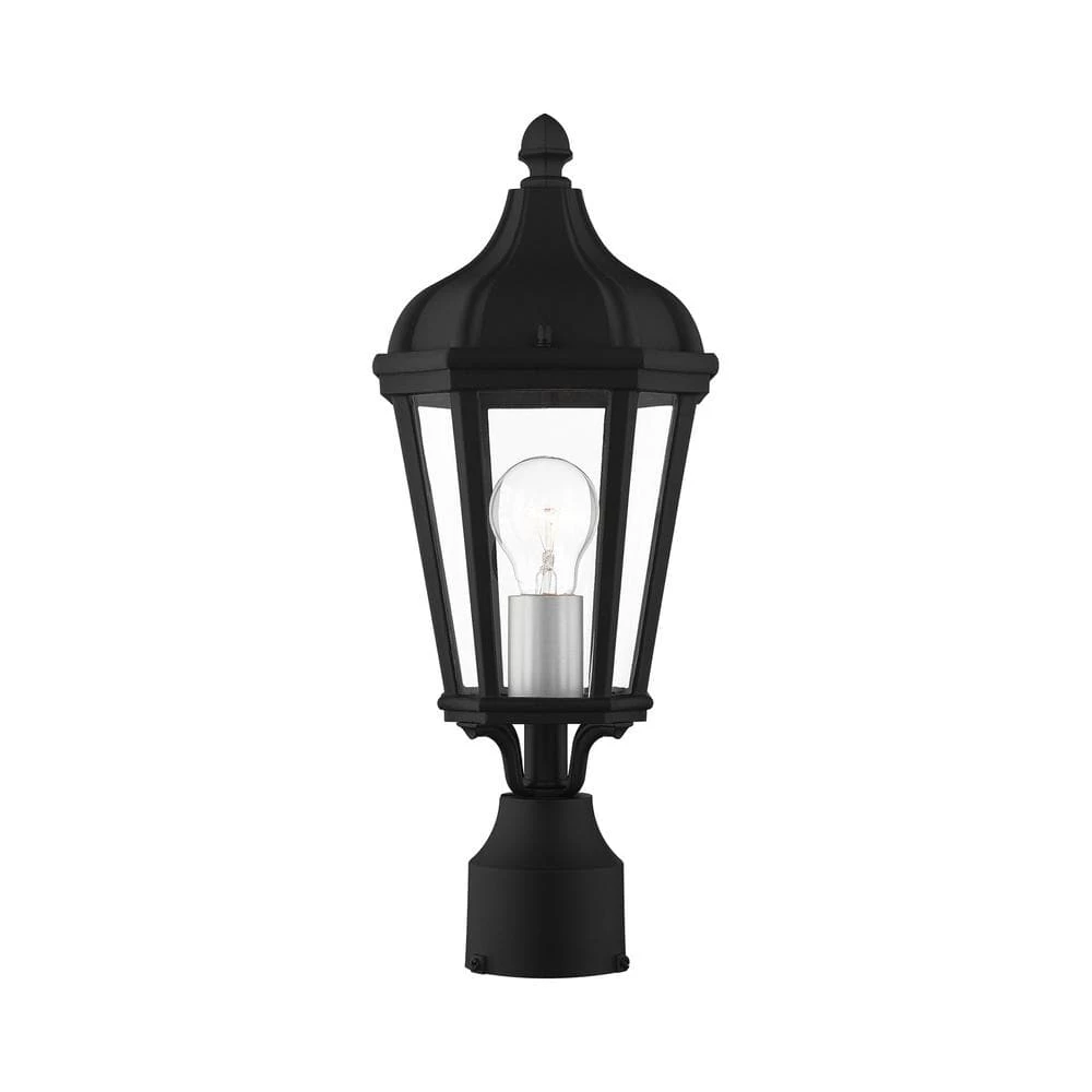 Morgan 1 Light Textured Black Outdoor Post Top Lantern by Livex Lighting 1 Morgan 1 Light Textured Black Outdoor Post Top Lantern by Livex Lighting