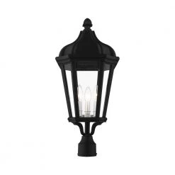 Morgan 3 Light Textured Black Outdoor Post Top Lantern by Livex Lighting 7 Morgan 3 Light Textured Black Outdoor Post Top Lantern by Livex Lighting -Livex Lighting shop textured black livex lighting post lanterns 76194 14 4f 1000