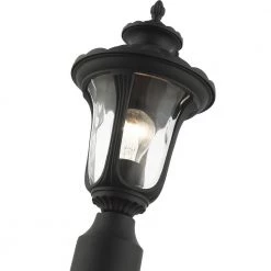 Oxford 1 Light Textured Black Outdoor Post Top Lantern by Livex Lighting -Livex Lighting shop textured black livex lighting post lanterns 7855 14 44 1000