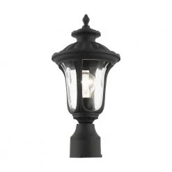 Oxford 1 Light Textured Black Outdoor Post Top Lantern by Livex Lighting -Livex Lighting shop textured black livex lighting post lanterns 7855 14 4f 1000