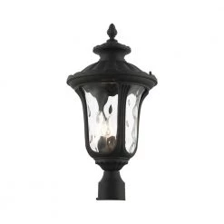 Oxford 3 Light Textured Black Outdoor Post Top Lantern by Livex Lighting -Livex Lighting shop textured black livex lighting post lanterns 7859 14 4f 1000