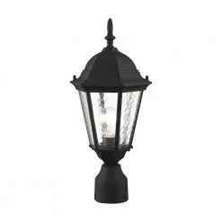 Hamilton 1 Light Textured Black Outdoor Post Top Lantern by Livex Lighting -Livex Lighting shop textured black livex lighting post light sets 75464 14 44 1000