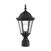 Hamilton 1 Light Textured Black Outdoor Post Top Lantern by Livex Lighting