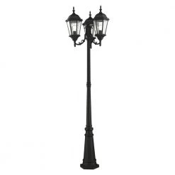 Hamilton 3 Light Textured Black Outdoor Post Top Lantern by Livex Lighting -Livex Lighting shop textured black livex lighting post light sets 75478 14 44 1000