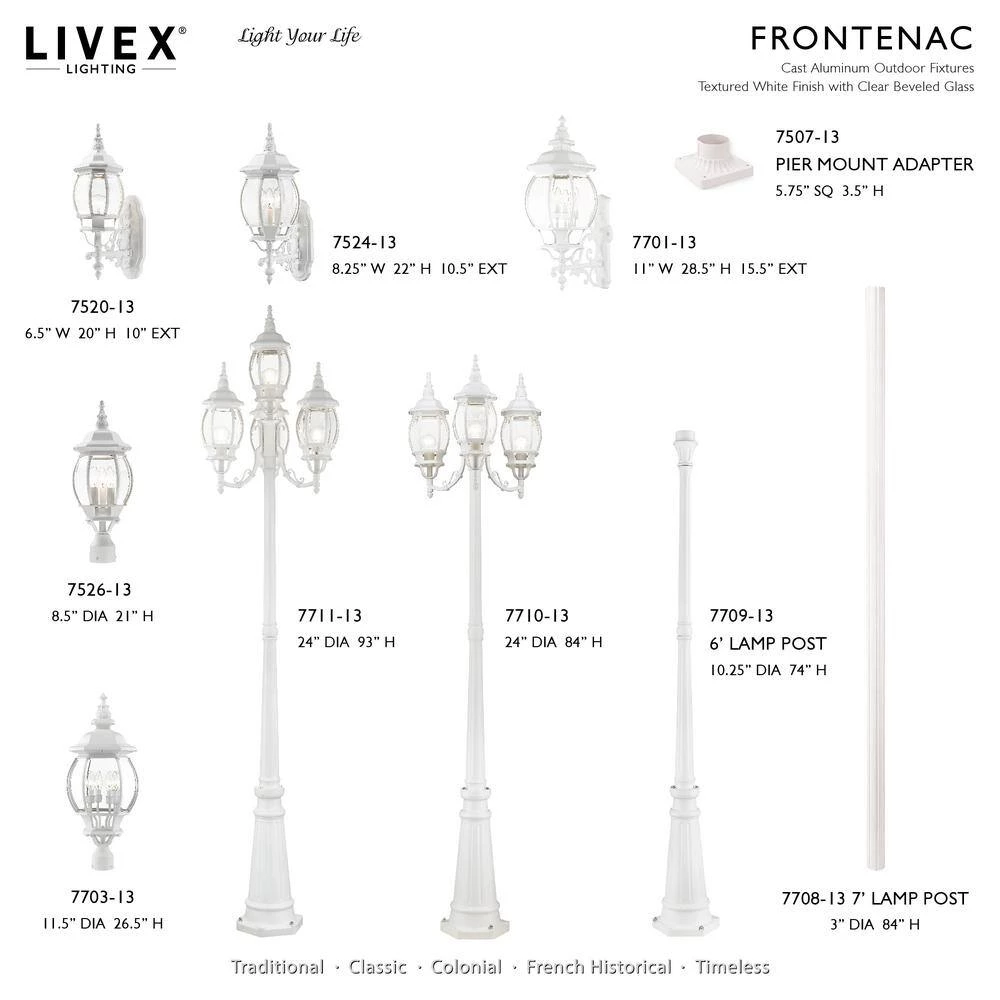Frontenac Textured White Outdoor Bulkhead Light by Livex Lighting 9 Frontenac Textured White Outdoor Bulkhead Light by Livex Lighting - Image 9