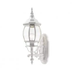 Frontenac 1 Light Textured White Outdoor Wall Sconce by Livex Lighting