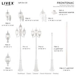 Frontenac 3-Light Textured White Outdoor Wall Lantern by Livex Lighting 19 Frontenac 3-Light Textured White Outdoor Wall Lantern by Livex Lighting -Livex Lighting shop textured white livex lighting outdoor sconces 7524 13 d4 1000