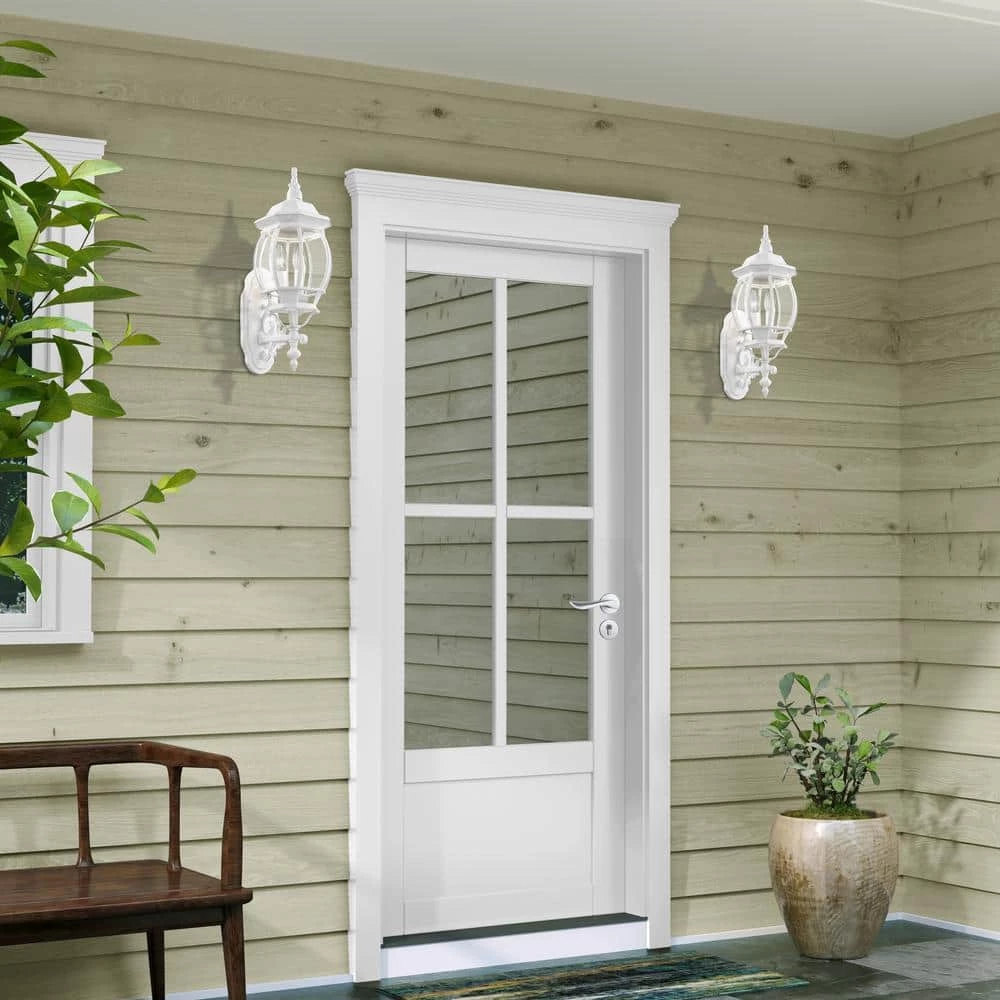 Frontenac 3-Light Textured White Outdoor Wall Lantern by Livex Lighting 2 Frontenac 3-Light Textured White Outdoor Wall Lantern by Livex Lighting - Image 2