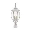 Frontenac 3 Light Textured White Outdoor Post Top Lantern by Livex Lighting