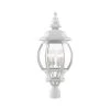 Frontenac 4 Light Textured White Outdoor Post Top Lantern by Livex Lighting