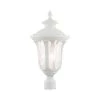Oxford 3 Light Textured White Outdoor Post Top Lantern by Livex Lighting