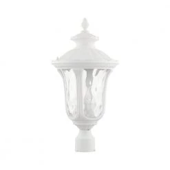 Oxford 3 Light Textured White Outdoor Post Top Lantern by Livex Lighting -Livex Lighting shop textured white livex lighting post lanterns 7859 13 c3 1000