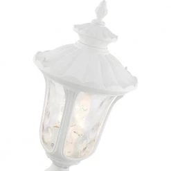 Oxford 3 Light Textured White Outdoor Post Top Lantern by Livex Lighting -Livex Lighting shop textured white livex lighting post lanterns 7859 13 fa 1000