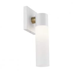 Aero 1 Light Textured White ADA Wall Sconce with Hand Blown Satin Opal White Twist Lock Glass by Livex Lighting -Livex Lighting shop textured white livex lighting vanity lighting 10101 13 44 1000