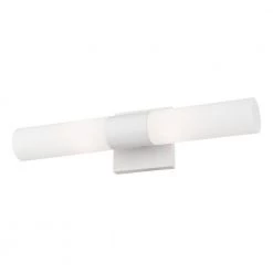 Aero 2 Light Textured White ADA Wall Sconce with Hand Blown Satin Opal White Twist Lock Glass by Livex Lighting -Livex Lighting shop textured white livex lighting vanity lighting 10102 13 44 1000