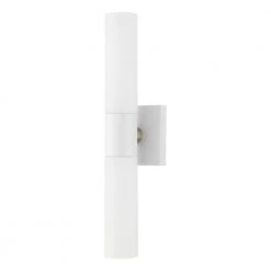 Aero 2 Light Textured White ADA Wall Sconce with Hand Blown Satin Opal White Twist Lock Glass by Livex Lighting -Livex Lighting shop textured white livex lighting vanity lighting 10102 13 c3 1000