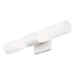 Aero 2 Light Textured White ADA Wall Sconce with Hand Blown Satin Opal White Twist Lock Glass by Livex Lighting -Livex Lighting shop textured white livex lighting vanity lighting 10102 13 fa 1000