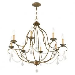 Chesterfield 8 Light Hand Applied Venetian Golden Bronze Chandelier by Livex Lighting -Livex Lighting shop venetian golden bronze livex lighting chandeliers 6428 71 4f 1000