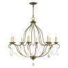 Chesterfield 8 Light Hand Applied Venetian Golden Bronze Chandelier by Livex Lighting
