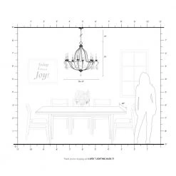 Chesterfield 8 Light Hand Applied Venetian Golden Bronze Chandelier by Livex Lighting -Livex Lighting shop venetian golden bronze livex lighting chandeliers 6428 71 66 1000