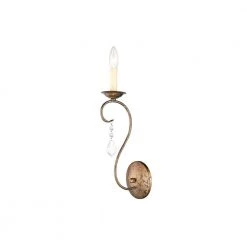 Chesterfield/Pennington 1 Light Hand Applied Venetian Golden Bronze Wall Sconce by Livex Lighting -Livex Lighting shop venetian golden bronze livex lighting vanity lighting 6421 71 1f 1000