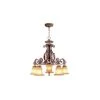 Villa Verona 6 Light Verona Bronze with Aged Gold Leaf Accents Chandelier by Livex Lighting