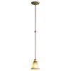Villa Verona 1 Light Verona Bronze with Aged Gold Leaf Accents Mini Pendant by Livex Lighting