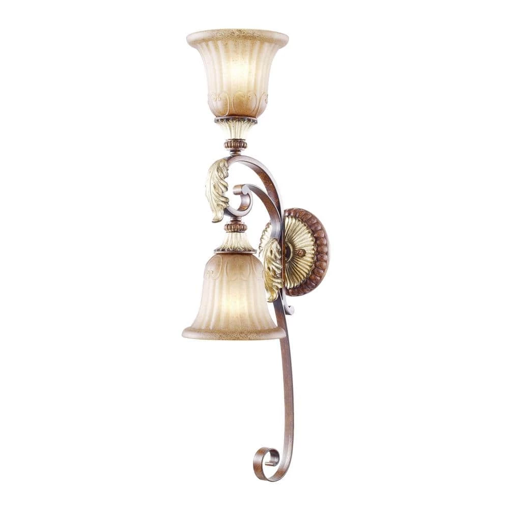 Villa Verona 2 Light Verona Bronze with Aged Gold Leaf Accents Wall Sconce by Livex Lighting 1 Villa Verona 2 Light Verona Bronze with Aged Gold Leaf Accents Wall Sconce by Livex Lighting